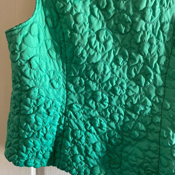 Christopher & Banks Quilted Lightweight Puffer Vest Kelly Green Size 1X EUC. - Picture 9 of 11